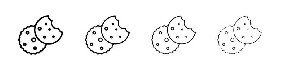 Cookie icon linear logo isolated