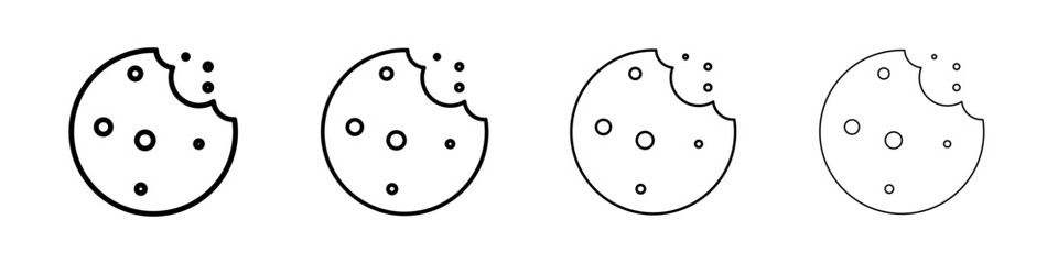 Cookie icon linear logo isolated