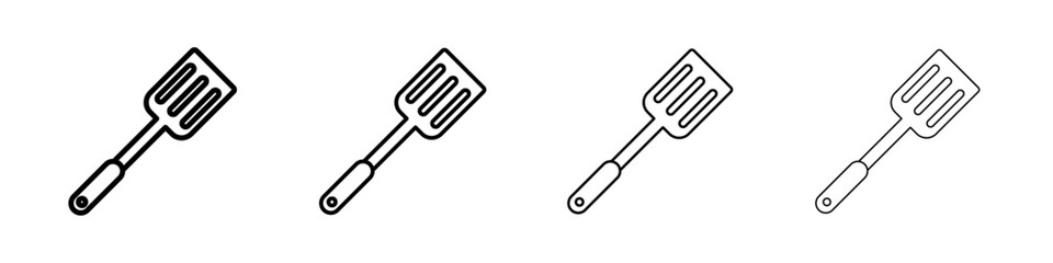 Cooking spatula icon linear logo isolated