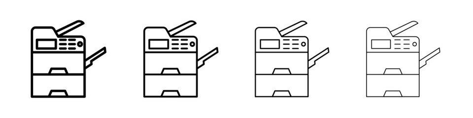 Copy machine icon linear logo isolated
