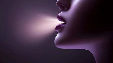 Obraz premium gentle gradient purple light