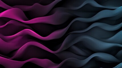 Obraz premium Abstract Waves in Pink and Blue Tones Flowing in a Dark Background