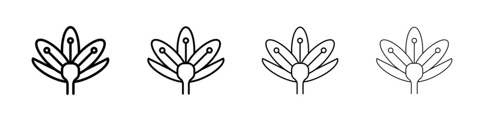 Crocus Icon linear logo isolated