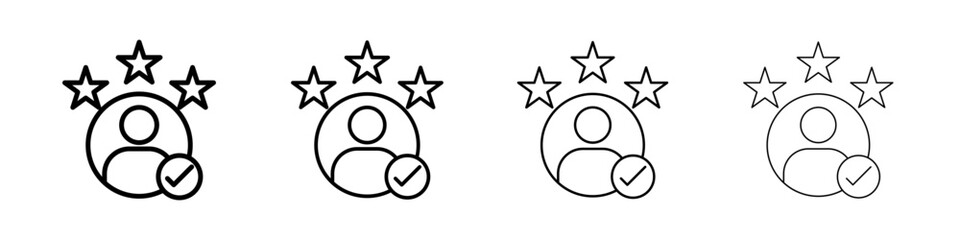Customer experience icon linear logo isolated