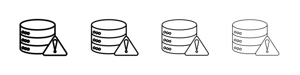 Data loss icon linear logo isolated