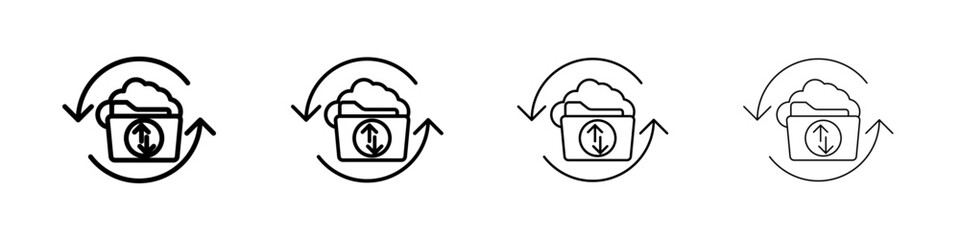 Data Recovery icon linear logo isolated