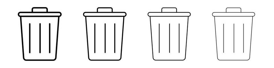 Delete icon linear logo isolated