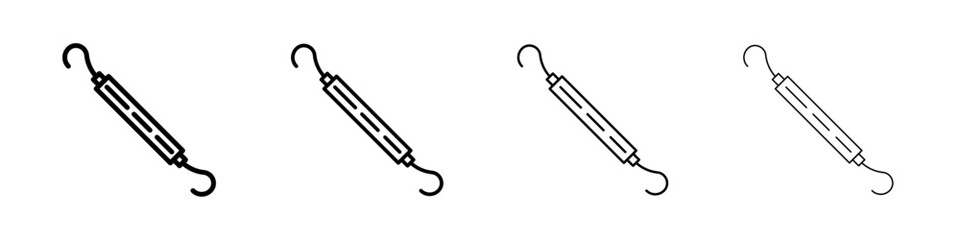 Dental pick icon linear logo isolated