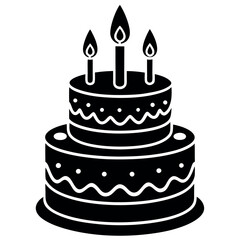 birthday cake with candles