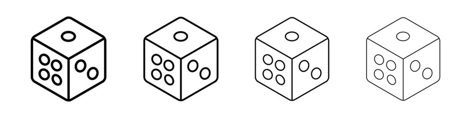 Dice Icon linear logo isolated