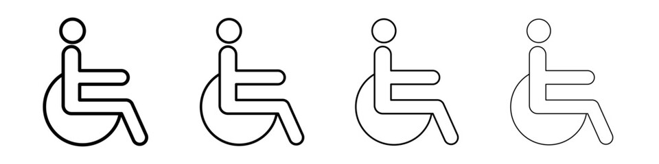 Disable icon linear logo isolated