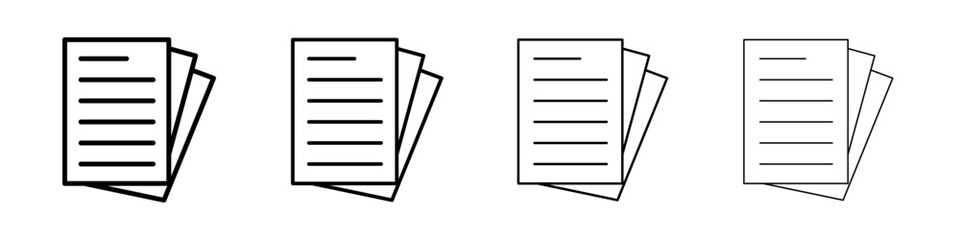 Document paper icon linear logo isolated