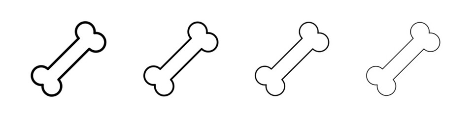 Dog bone icon linear logo isolated