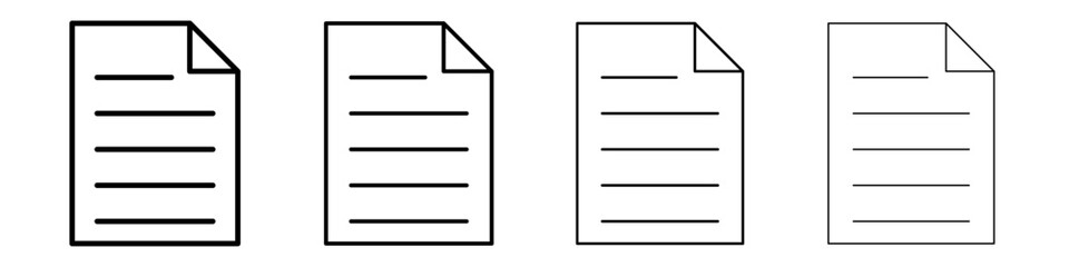 Document icon linear logo isolated