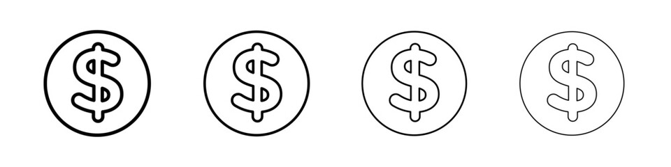 Obraz premium Dollar icon linear logo isolated