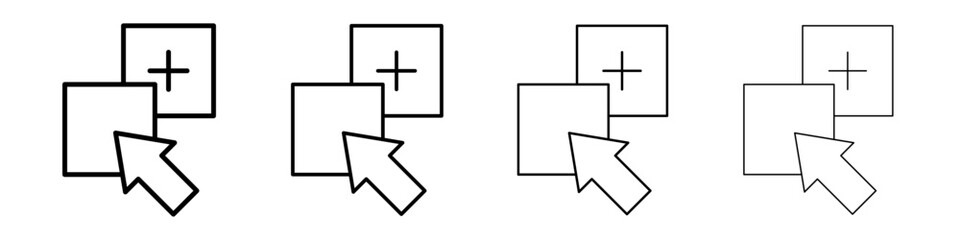 Drag and drop icon linear logo isolated