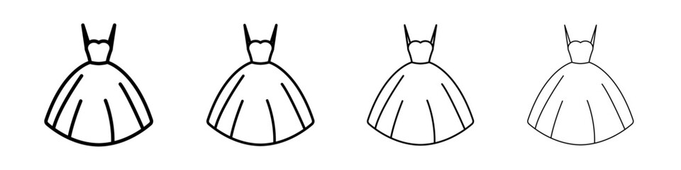 Dress Icon linear logo isolated