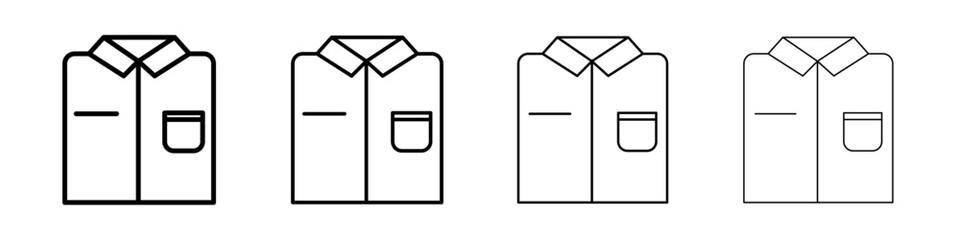 dress shirt icon linear logo isolated