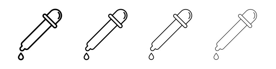 Dropper icon linear logo isolated