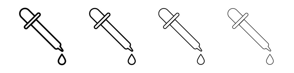 Dropper icon linear logo isolated