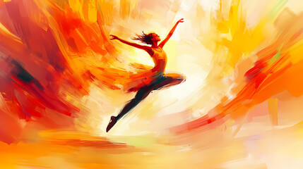 Captivating dancer s movement captured in an blur creating a dynamic and ethereal visual expression of the performer s grace and energy on stage. Movement and Flow. Illustration