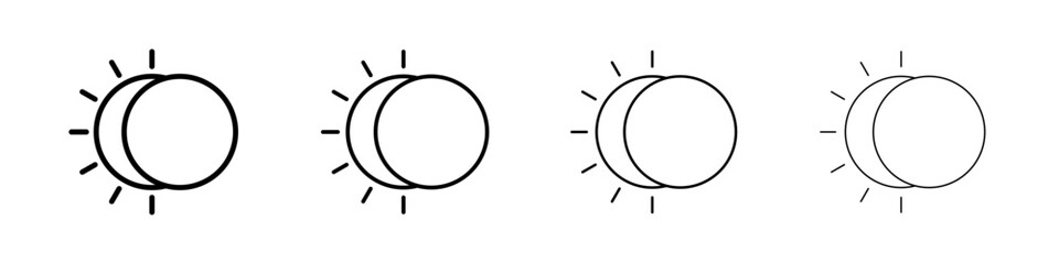 Eclipse icon linear logo isolated