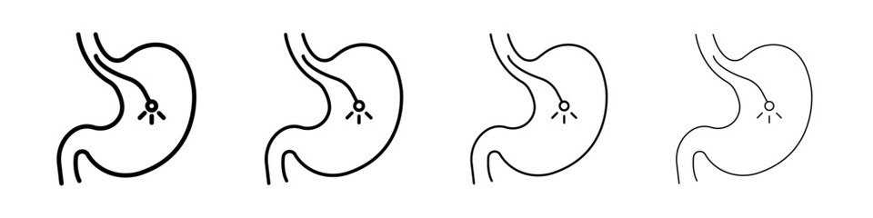 Endoscopy icon linear logo isolated