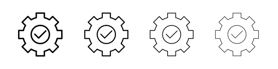 Engineering tool icon linear logo isolated