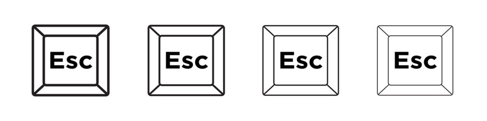 Esc icon linear logo isolated