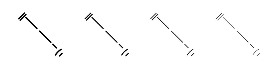 Eyeliner icon linear logo isolated