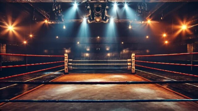 Dramatic Boxing Ring:  A Cinematic Stage for Combat