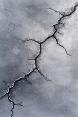 Fototapeta premium Cracked Gray Surface with Textured Patterns and Contrasting Lines