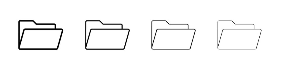 Folder icon linear logo isolated