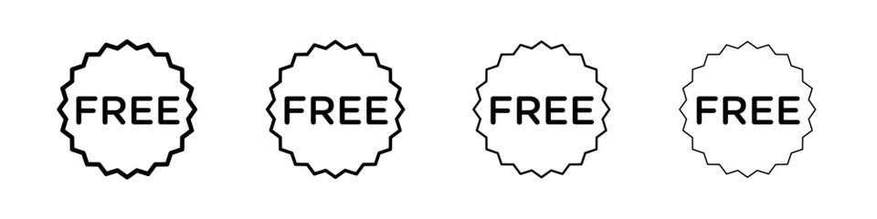 Free label icon linear logo isolated