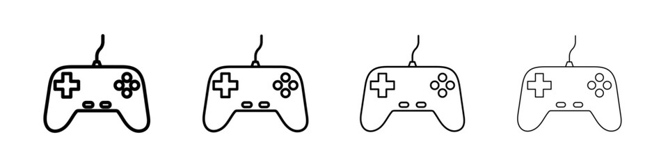 Gamepad icon linear logo isolated