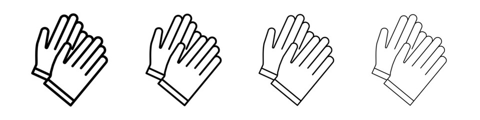 Garden gloves icon linear logo isolated