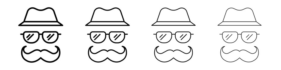 Gentleman icon linear logo isolated