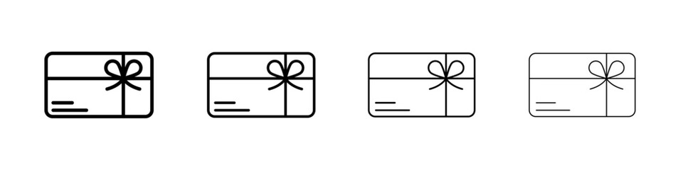 Gift voucher icon linear logo isolated