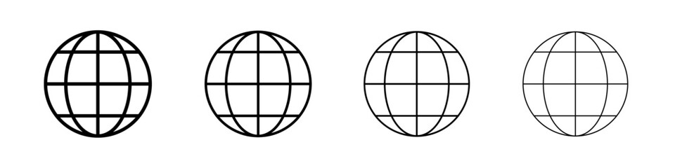 globe icon linear logo isolated