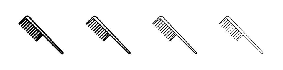 Hair brush icon linear logo isolated