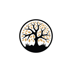 Tree of Life logo, minimalist, elegant and modern