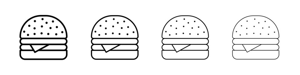Hamburger icon linear logo isolated