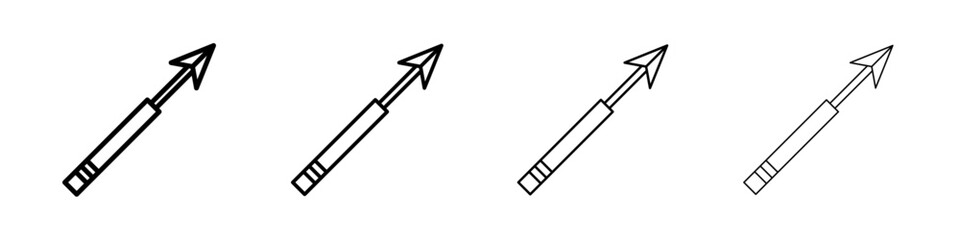 harpoon icon Outline sign symbol set