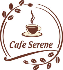  Create a logo for the coffee shop illustration