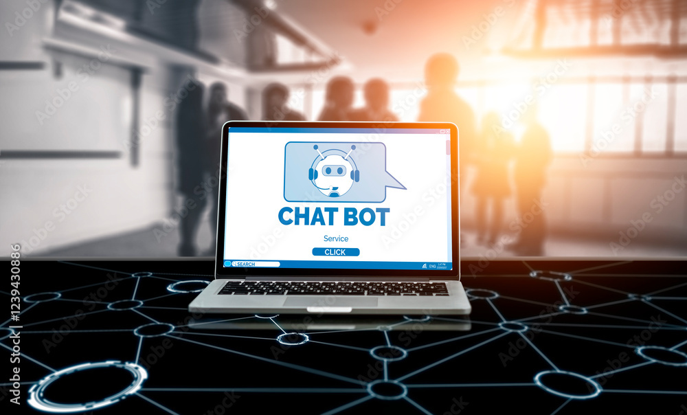 Poster chatbot software application for modish online business that automatically reply to customer questio