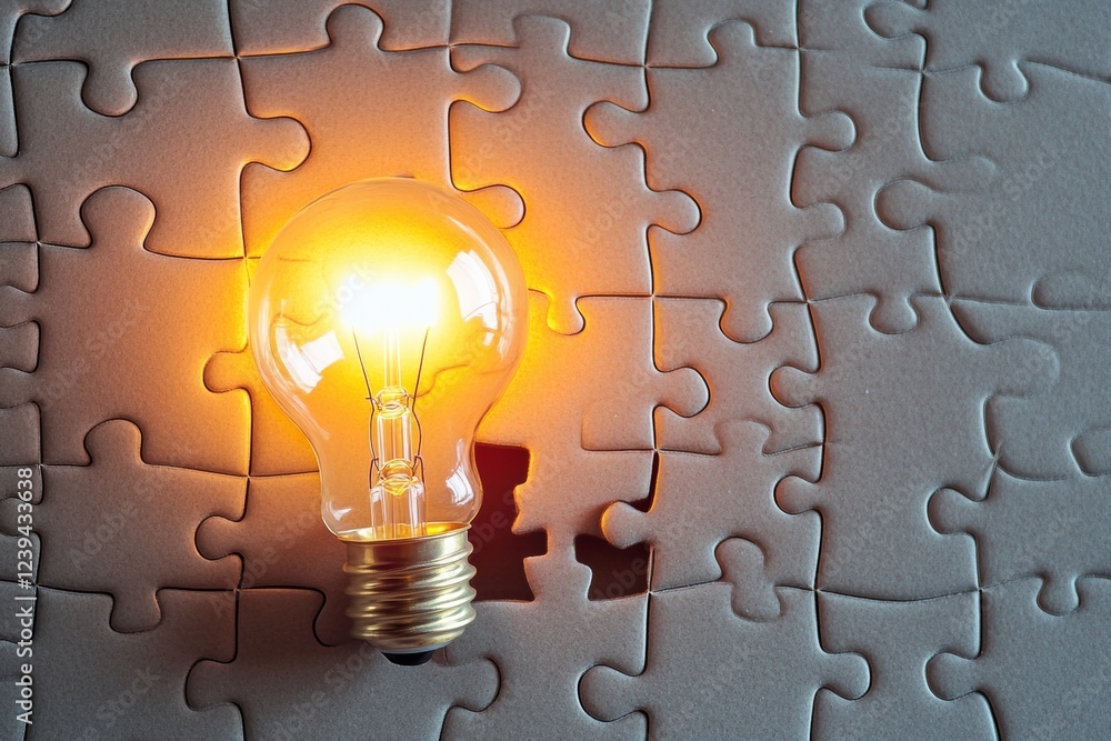 Poster a nearly completed puzzle showcases a unique twist as the missing piece is symbolically represented 