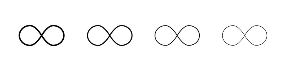 Infinite icon Outline sign symbol set