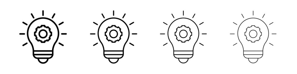 Innovation icon Outline sign symbol set