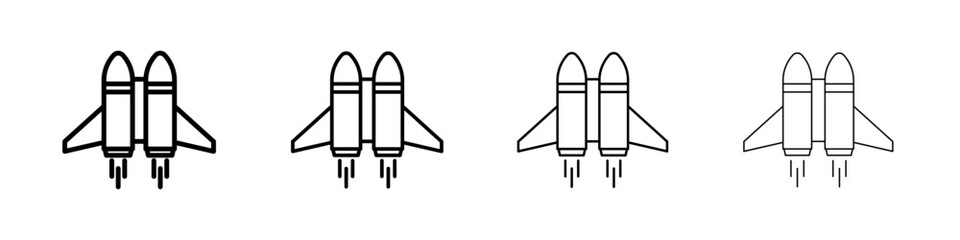 Jetpack icon Outline sign symbol set