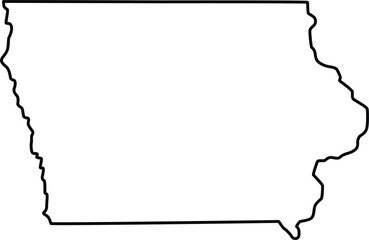 Iowa U.S. state map icon design
